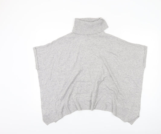 Womens UK Size S Dunnes Grey Poncho Jumper