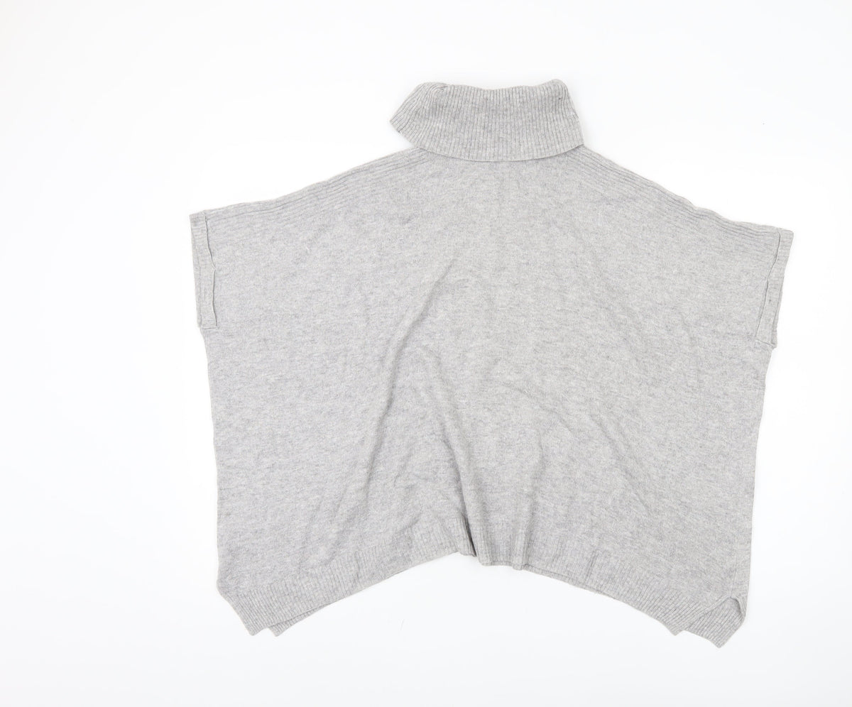 Womens UK Size S Dunnes Grey Poncho Jumper