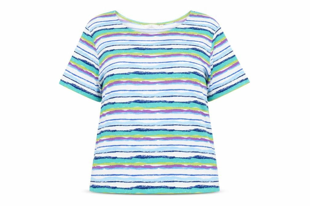 Womens UK Size M Isle Multicoloured Basic T-Shirt