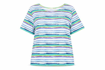 Womens UK Size M Isle Multicoloured Basic T-Shirt