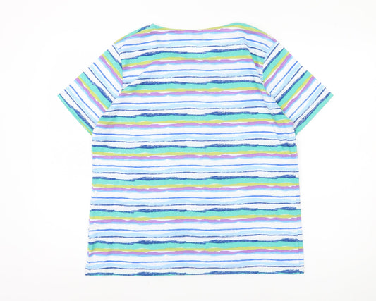 Isle Women's Multicoloured Striped T-Shirt M