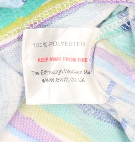Womens UK Size M Isle Multicoloured Basic T-Shirt