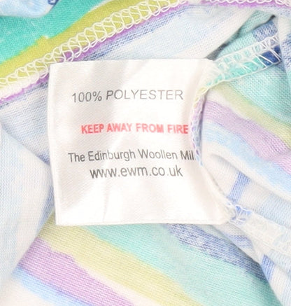Womens UK Size M Isle Multicoloured Basic T-Shirt