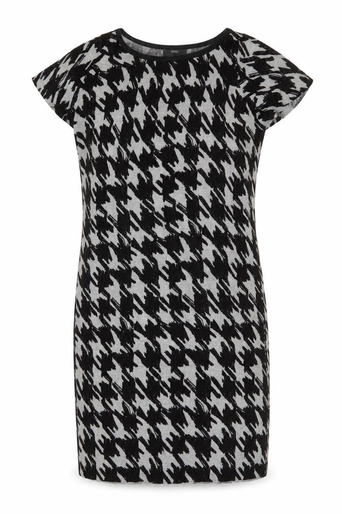 Marks and Spencer Women's Grey Houndstooth Dress Size 14
