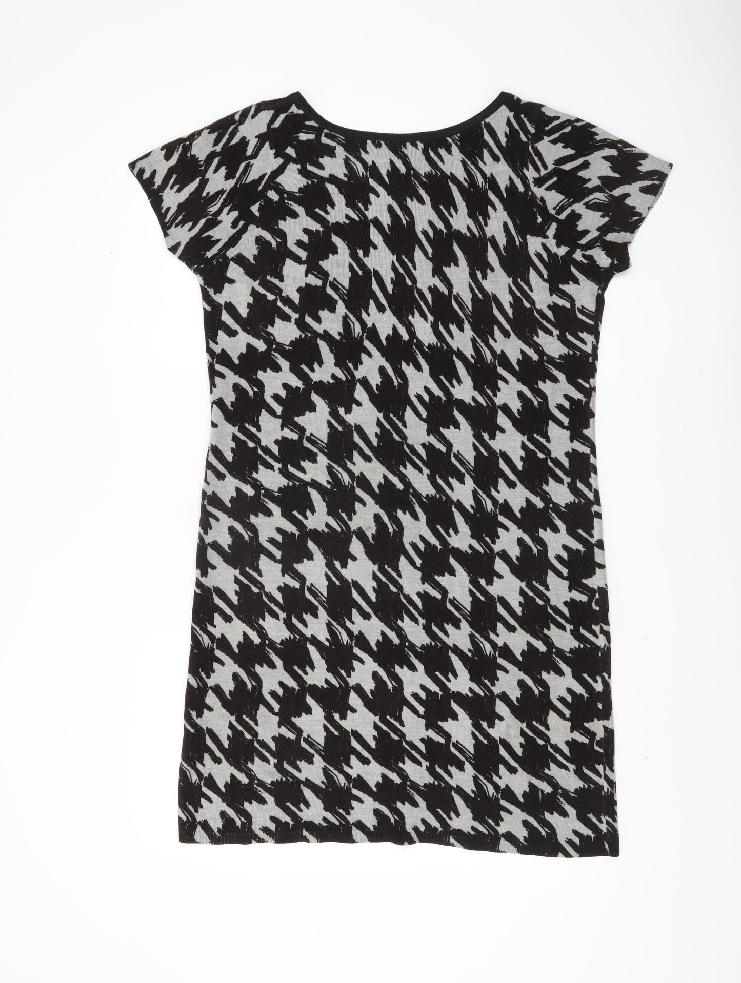 Marks and Spencer Women's Grey Houndstooth Dress Size 14