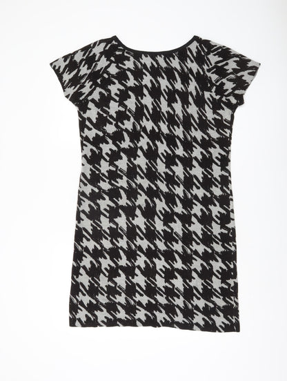 Marks and Spencer Women's Grey Houndstooth Dress Size 14