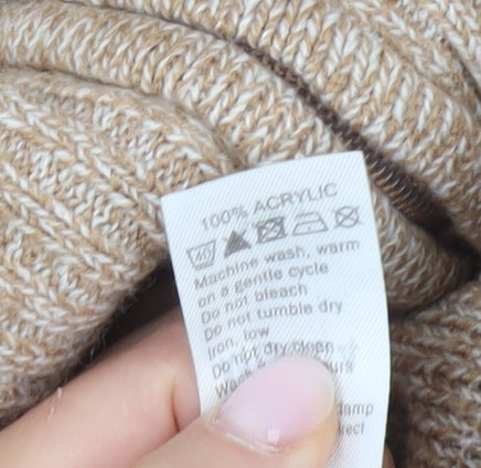 TOOTAL Men's Beige Full Zip Jumper, Size S, Collared