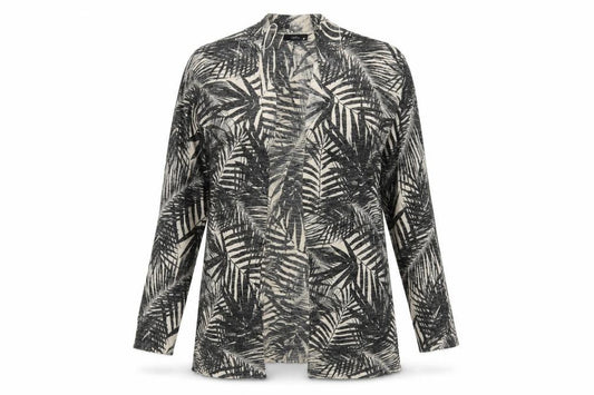 Front view of M&Co Women's Black Cardigan, size 10, Acrylic/Linen
