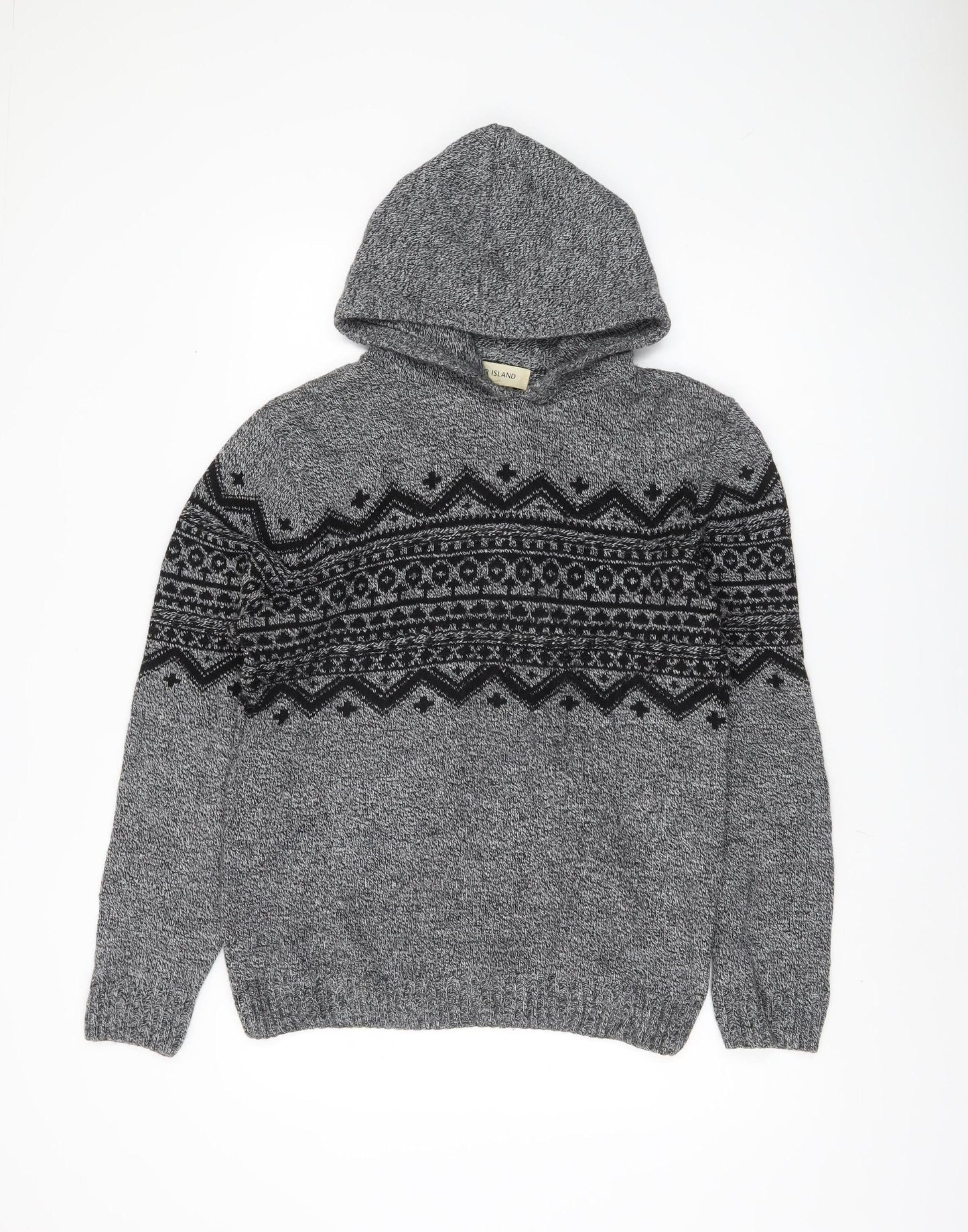 River Island Men's Grey Pullover Jumper, Size M