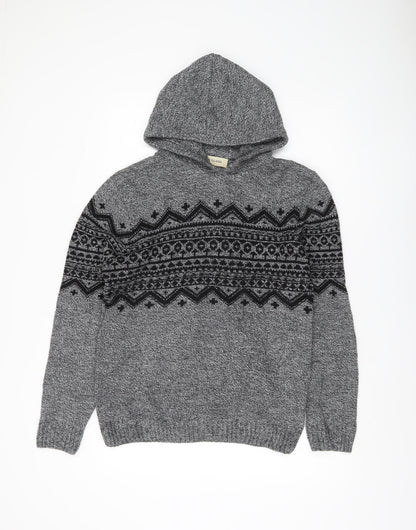 River Island Men's Grey Pullover Jumper, Size M