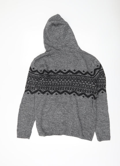 River Island Men's Grey Pullover Jumper, Size M