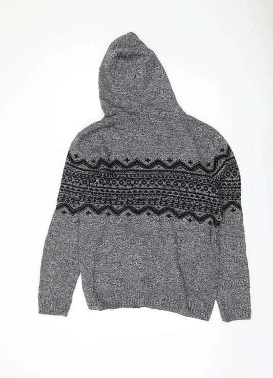 River Island Men's Grey Pullover Jumper, Size M