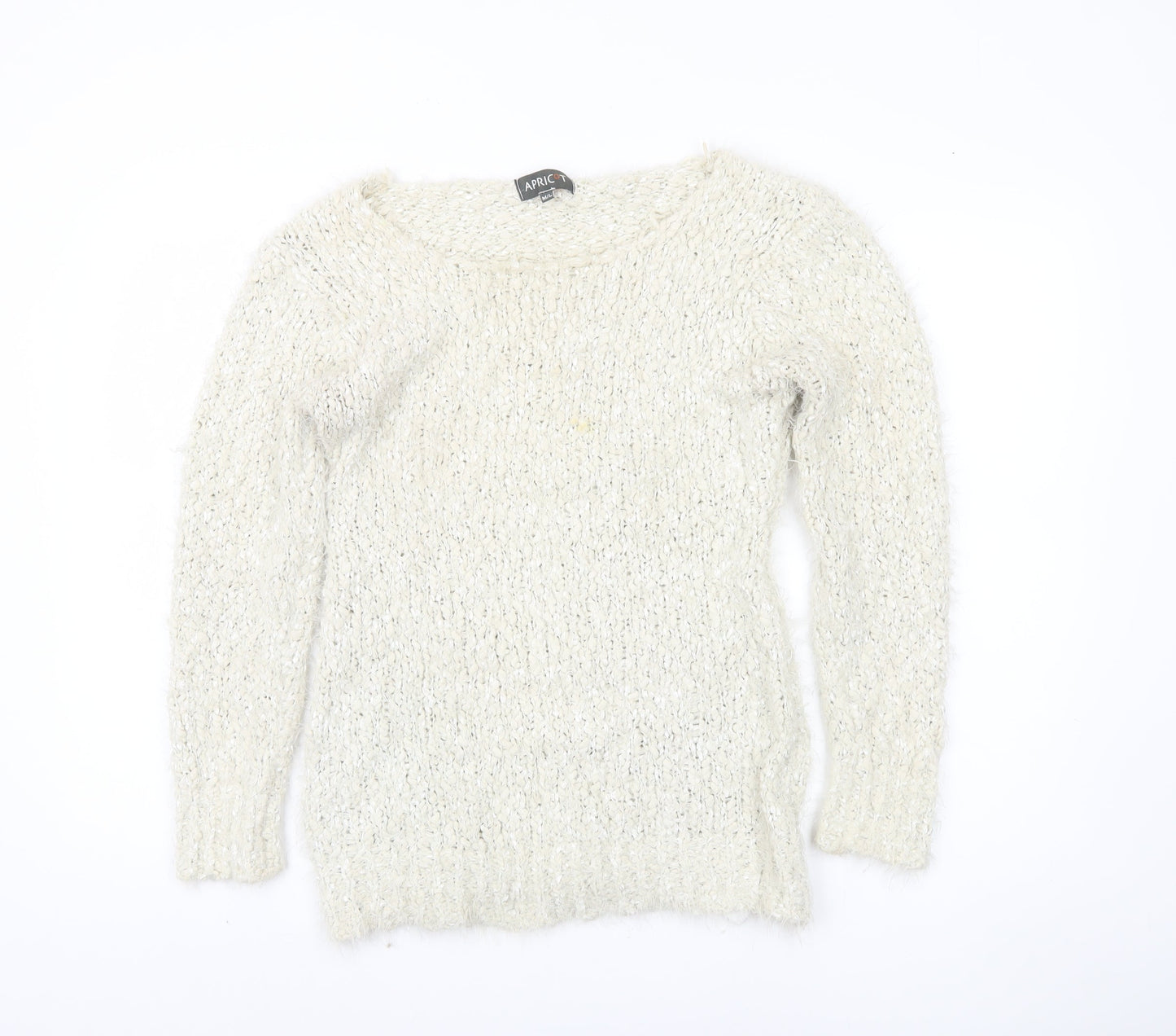 Womens UK Size M Apricot Ivory Pullover Jumper