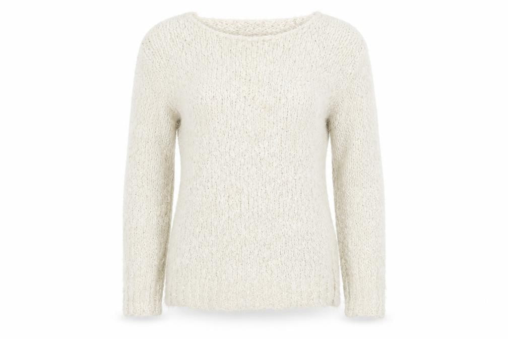 Womens UK Size M Apricot Ivory Pullover Jumper