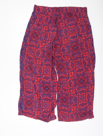 Womens UK Size L Marks and Spencer Relaxed Fit Casual Multicoloured Trousers