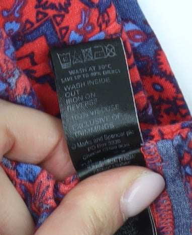 Womens UK Size L Marks and Spencer Relaxed Fit Casual Multicoloured Trousers