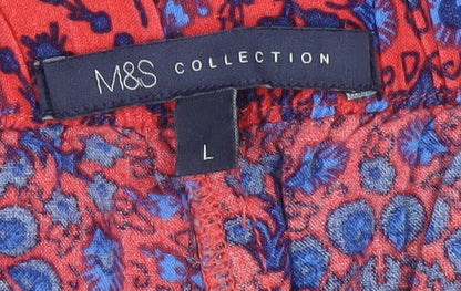 Womens UK Size L Marks and Spencer Relaxed Fit Casual Multicoloured Trousers