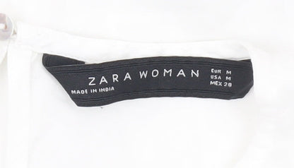 Womens UK Size 12 Zara White Basic Blouse