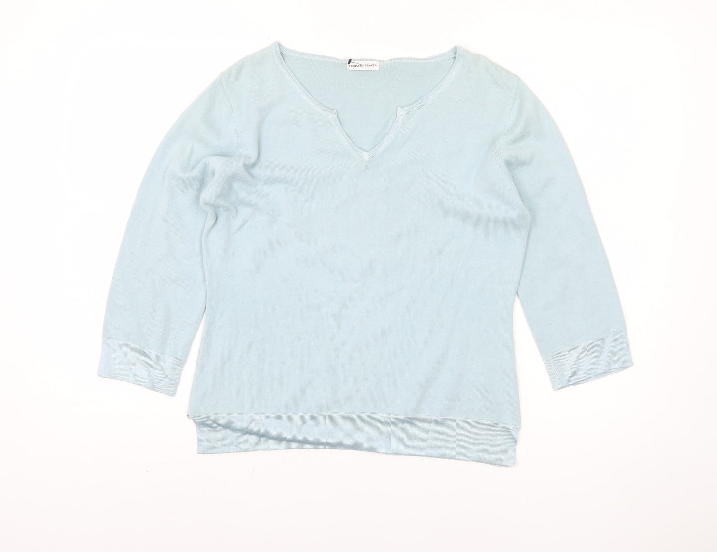 Womens UK Size S House of Fraser Blue Pullover Jumper