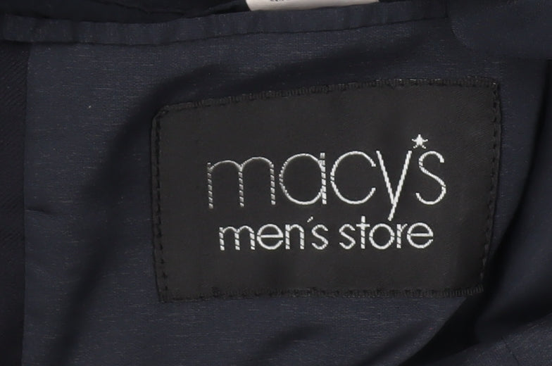 Macy's Men's Blue Wool Blazer - 40R, Formal Wear