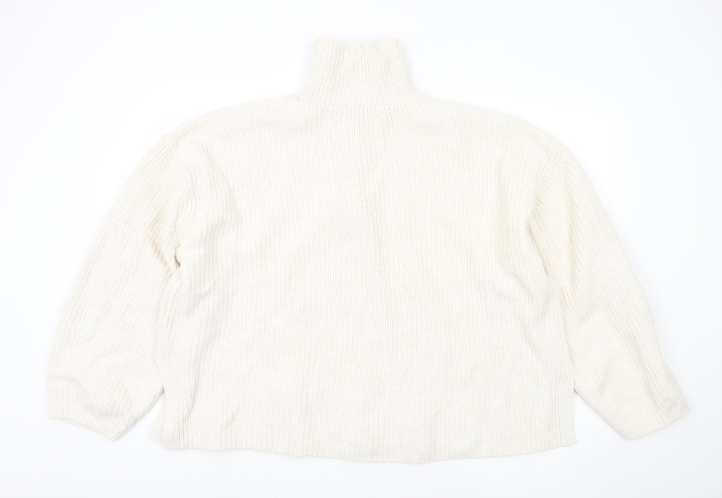 Womens UK Size XL Marks and Spencer White Pullover Jumper
