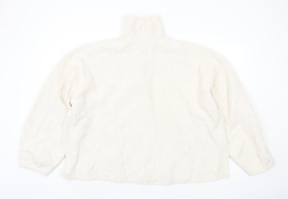 Womens UK Size XL Marks and Spencer White Pullover Jumper