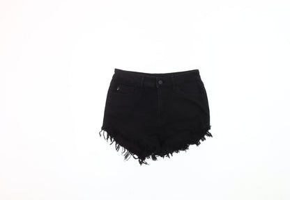 KanCan Women's Black Cut-Off Denim Shorts Size 28