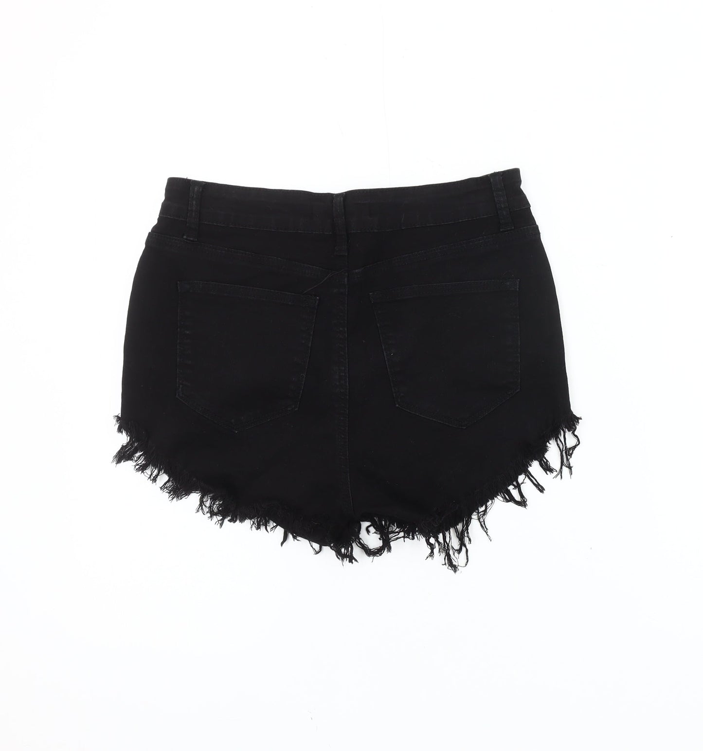KanCan Women's Black Cut-Off Denim Shorts Size 28