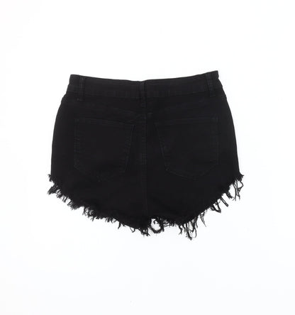 KanCan Women's Black Cut-Off Denim Shorts Size 28