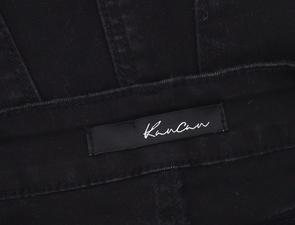 KanCan Women's Black Cut-Off Denim Shorts Size 28