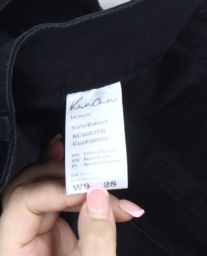 KanCan Women's Black Cut-Off Denim Shorts Size 28