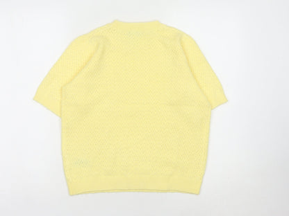 Womens UK Size S Marks and Spencer Yellow Pullover Jumper