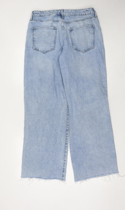 Forever 21 Women's Blue Distressed Straight Jeans Size 14