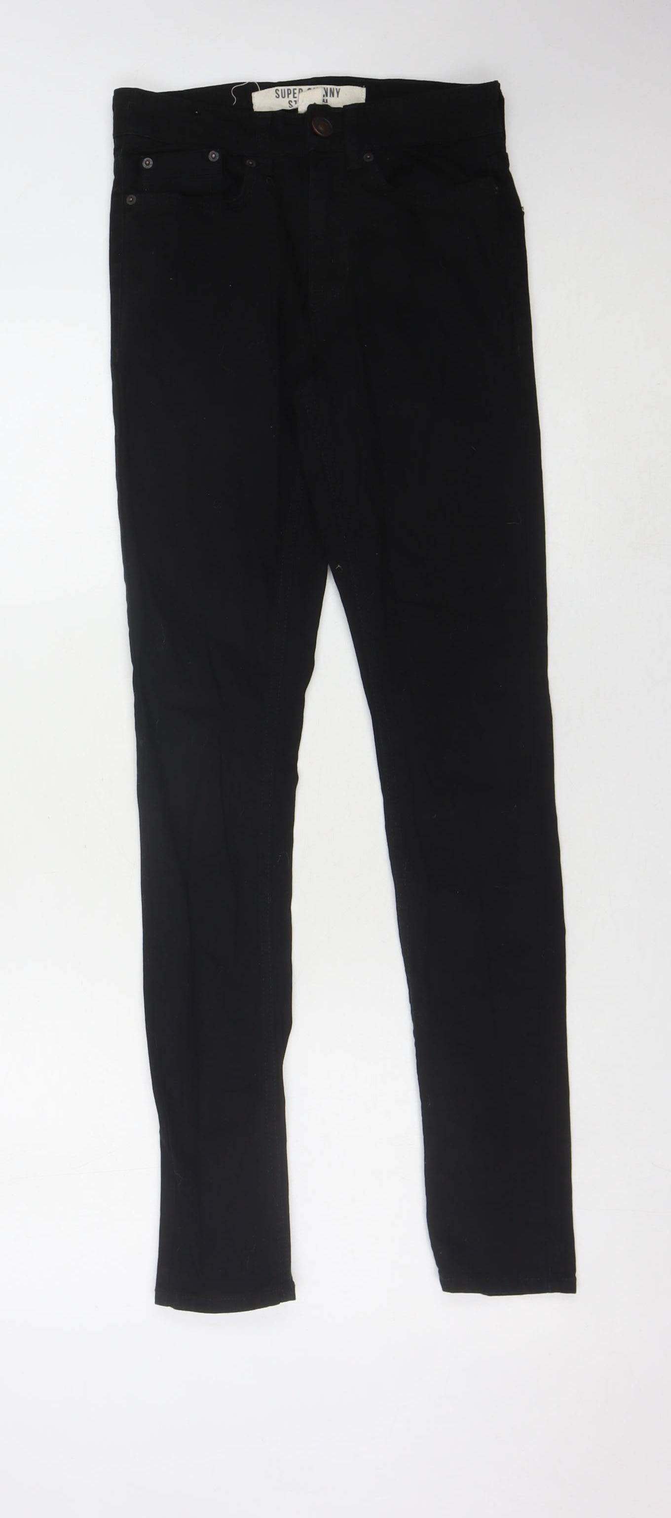 New Look Men Black Skinny Jeans Size 28R with Stretch