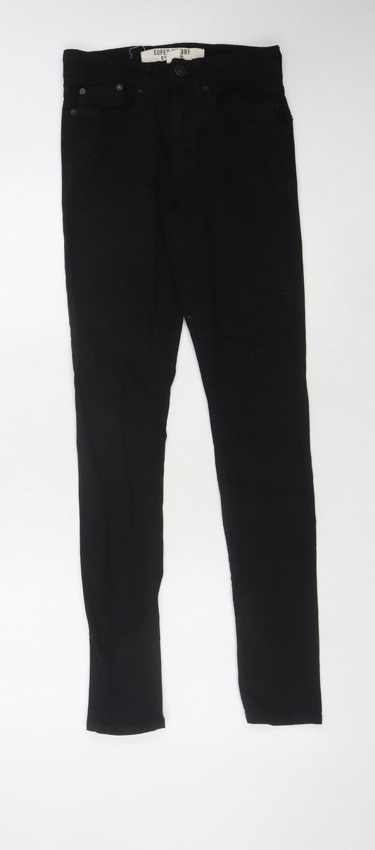 New Look Men Black Skinny Jeans Size 28R with Stretch