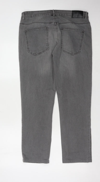 George Men's Grey Slim Jeans, Size 36 Regular