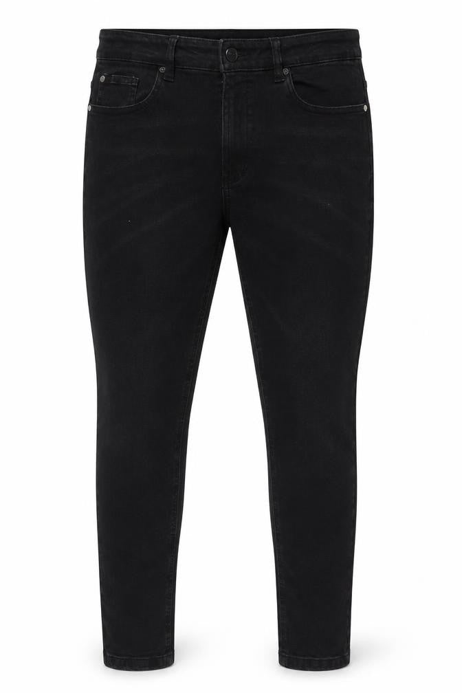Mens UK Size W36/L28 Pepco Slim Fit Skinny Black Jeans