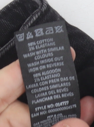 Mens UK Size W36/L28 Pepco Slim Fit Skinny Black Jeans