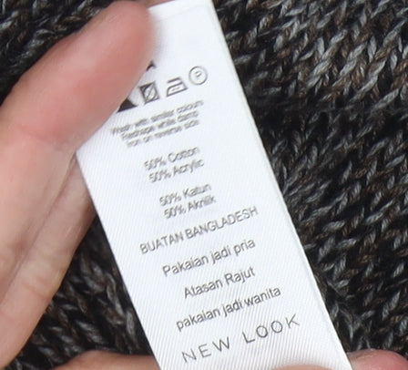 New Look Men's Grey Cardigan XS Knit Long Sleeve