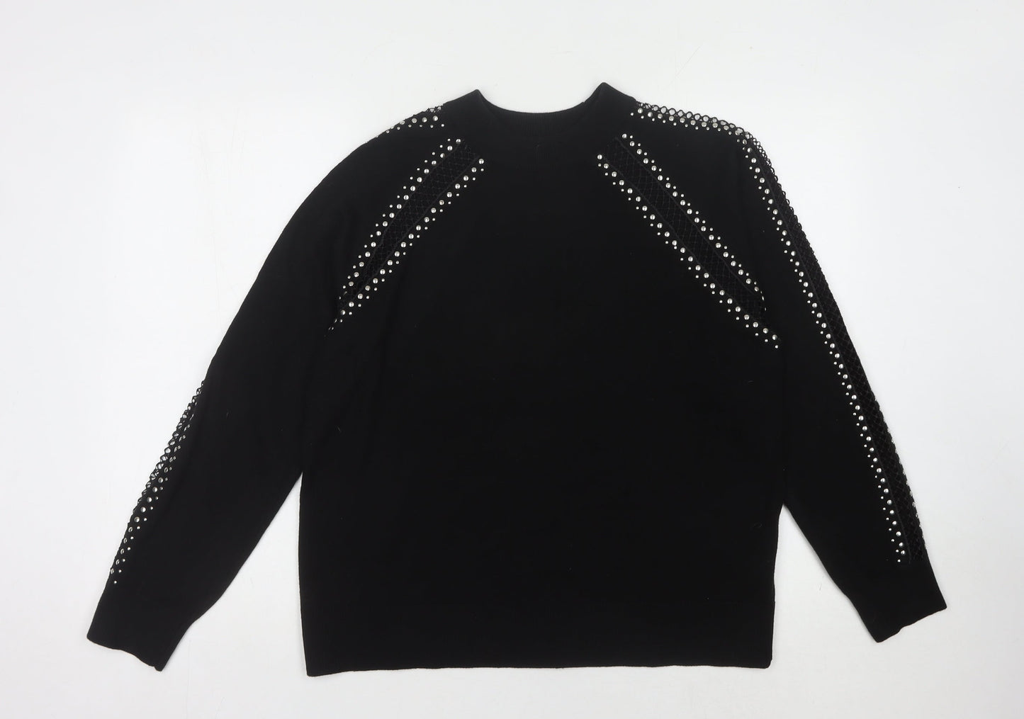 Womens UK Size 14 Topshop Black Pullover Jumper