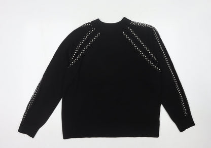 Womens UK Size 14 Topshop Black Pullover Jumper