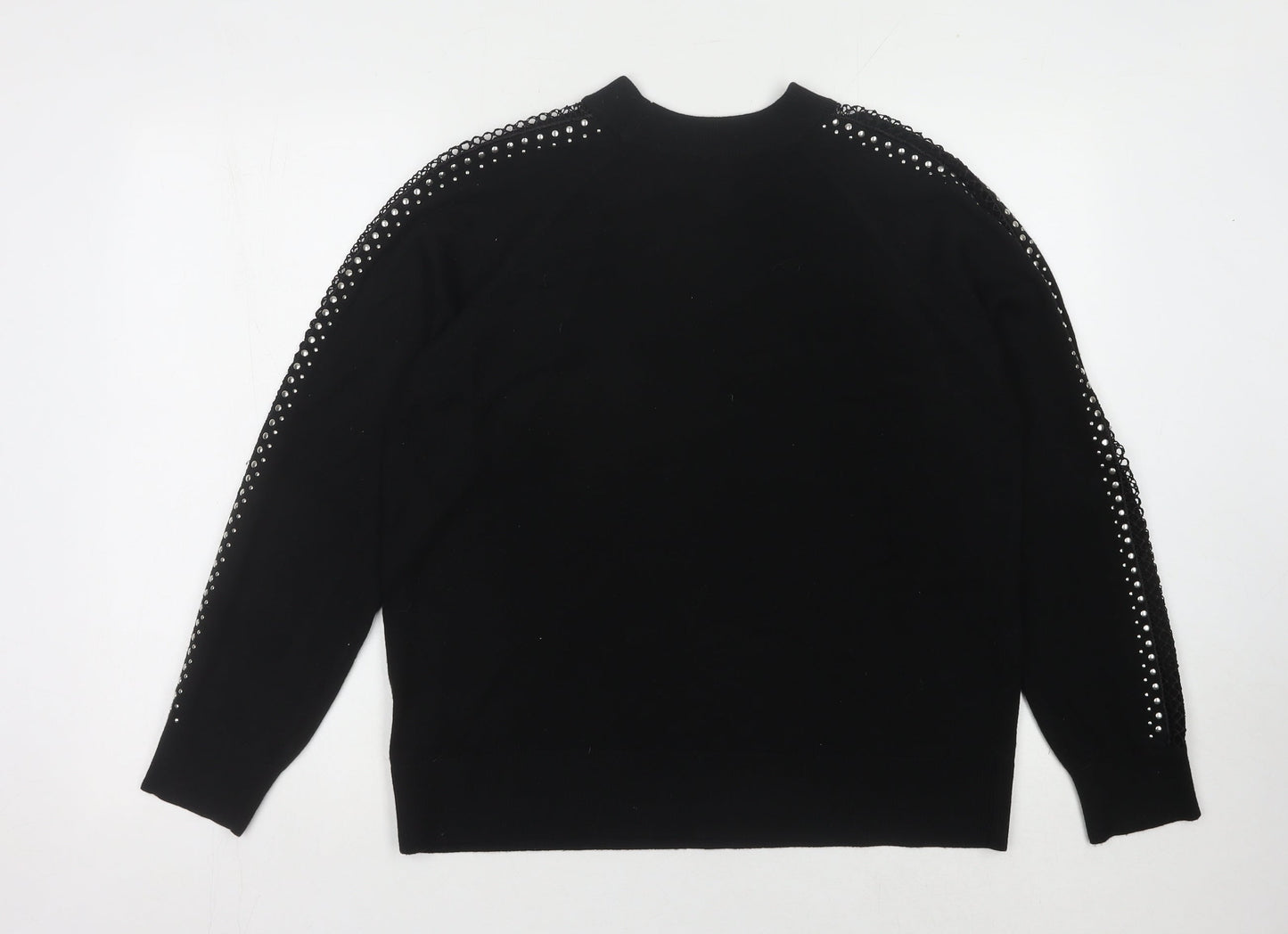 Womens UK Size 14 Topshop Black Pullover Jumper