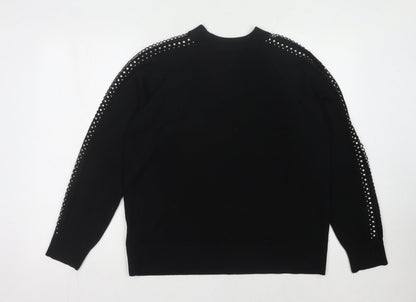 Womens UK Size 14 Topshop Black Pullover Jumper