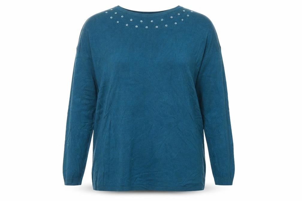 Womens UK Size 14 Bonmarché Blue Pullover Jumper