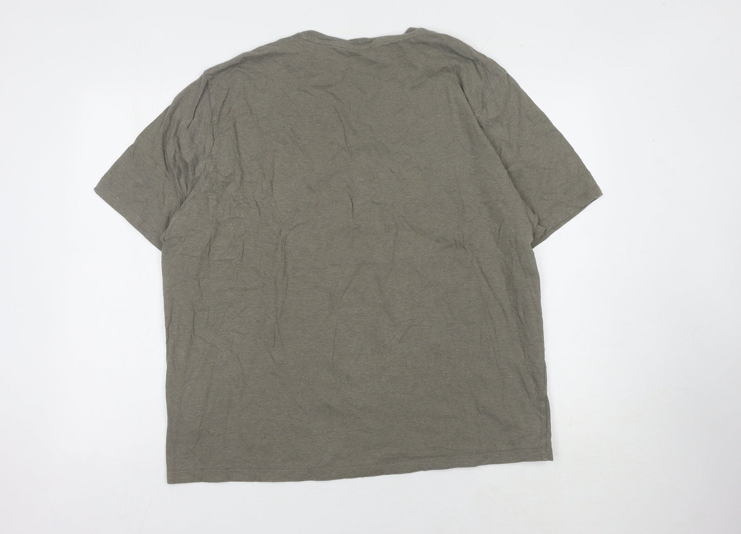 Marks and Spencer Men's XXL Beige Cotton T-Shirt