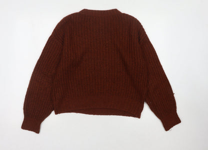 Womens UK Size XS NEXT Brown Pullover Jumper
