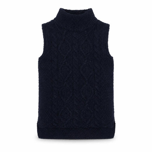 Next Girls Blue High Neck Sleeveless Vest Jumper - 7 Years
