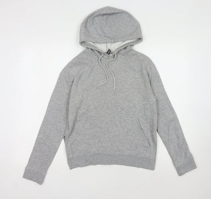 H&M Women's Grey Pullover Hoodie Size 8