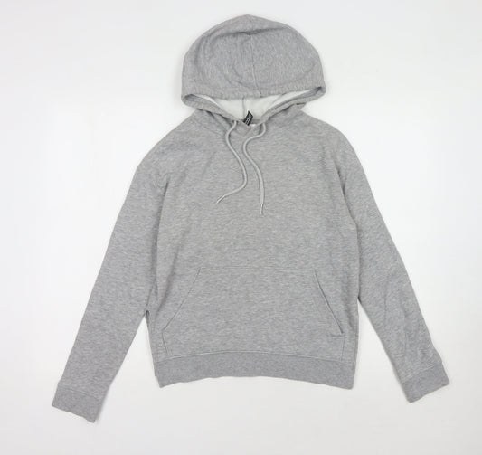 H&M Women's Grey Pullover Hoodie Size 8