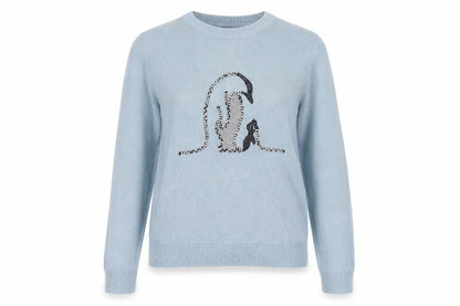 Womens UK Size S Marks and Spencer Blue Pullover Jumper